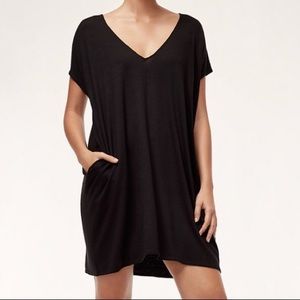 Aritzia / Wilfred Free Marcoux T-Shirt Dress, Black, Size S